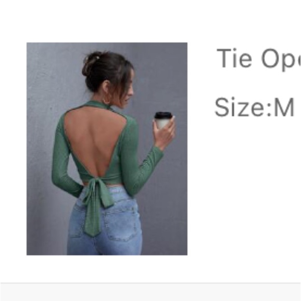 Green Back Out Crop Top